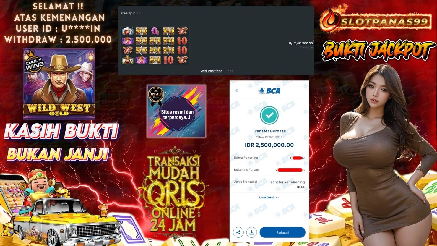 SLOTPANAS99 JACKPOT SLOT WILD WEST GOLD